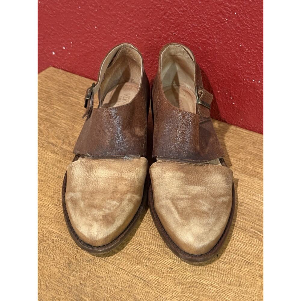 Veracruz Cusco Shoes Women’s Size 9.5-10 Leather Buckle Chunky Heel Distressed